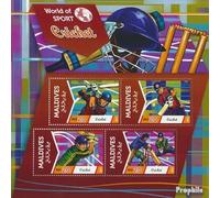Prophila Collection Maldives 5750-5753 Sheetlet (complete. issue.) unmounted mint/never hinged ** MNH 2015 Cricket (Stamps for collectors) Ball games without football (basketball/handball/baseball …)