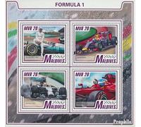 Prophila Collection Maldives 7193-7196 Sheetlet (complete. issue.) unmounted mint/never hinged ** MNH 2017 Formula 1 (Stamps for collectors) Cars/road traffic