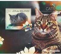 Prophila Collection Maldives miniature sheet 744 (complete. issue.) unmounted mint/never hinged ** MNH 2014 Cats (Stamps for collectors) Cats/big cats (lions/tigers/leopards ...)