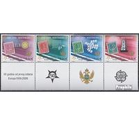 Prophila Collection Montenegro 108I Zf-111I Zf quad strip (complete.issue.) with zierfeld unmounted mint/never hinged ** MNH 2006 50 years Europe Trade (Stamps for collectors) Stamp on stamp