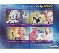 Prophila Collection Togo 3529-3532 Sheetlet (complete.issue.) unmounted mint/never hinged ** MNH 2010 Marilyn Monroe (Stamps for collectors) Celebrities/Film/Theater/Radio