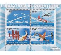 Prophila Collection Togo 3649-3652 Sheetlet (complete.issue.) unmounted mint/never hinged ** MNH 2010 aerobatic (Stamps for collectors) Airplanes/Balloons/Zeppelins/Aviation