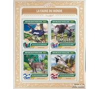 Prophila Collection Togo 7589-7592 Sheetlet (complete. issue) unmounted mint/never hinged ** MNH 2016 Flora the World (Stamps for collectors) Other mammals (monkeys/dinosaurs/elephants ...)