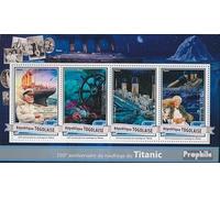 Prophila Collection Togo 7989-7992 Sheetlet (complete. issue) unmounted mint/never hinged ** MNH 2017 Titanic (Stamps for collectors) Seafaring/ships