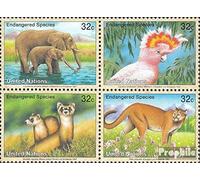 Prophila Collection UN - NEW York 732-735 block of four (complete.issue.) unmounted mint/never hinged ** MNH 1997 Affected Animals (Stamps for collectors) Cats/big cats (lions/tigers/leopards ...)