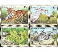 Prophila Collection UN - NEW York 815-818 block of four (complete.issue.) unmounted mint/never hinged ** MNH 1999 Affected Animals (Stamps for collectors) Cats/big cats (lions/tigers/leopards ...)