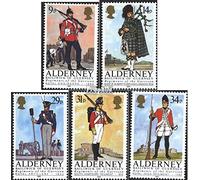 Prophila Collection united kingdom - Alderney 23-27 (complete.issue.) unmounted mint/never hinged ** MNH 1985 Uniforms (Stamps for collectors) Uniforms/costumes