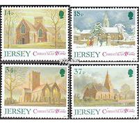 Prophila Collection united kingdom - Jersey 529-532 (complete.issue.) unmounted mint/never hinged ** MNH 1990 Churches (Stamps for collectors) Christianity
