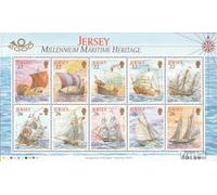 Prophila Collection united kingdom - Jersey 928-937 Sheetlet I (A) (complete.issue.) unmounted mint/never hinged ** MNH 2000 Vessels (Stamps for collectors) Seafaring/ships
