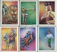 Prophila Collection Uzbekistan 240-245 (complete.issue.) unmounted mint/never hinged ** MNH 2000 Usbekischer Nationalzirkus (Stamps for collectors) circus