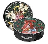 ProPik Christmas Wreath Storage Bag 36" - Garland Holiday Container with Clear Window - Tear Resistant Fabric - 2 Pack (36 Inch, Black)