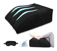 ProPillows Leg Pillow for Leg Support - Leg Elevation Pillow with Eye Mask, Adjustable Wedge Pillow for Sciatica, Swelling, Post-Surgery Recovery, Knee Pillow for Side Sleepers(Black)