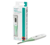 Proplast Digital Thermometer for Adults and Baby, Oral Underarm Body Temperature Reader with Flexible Tip, Fever Alarm, Fast Reading, Water Resistant, Kids and Family Use