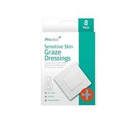 Proplast Sensitive Skin Graze Dressing Hypoallergenic & Skin Friendly Protection for Small Wounds & Cuts from Dirt and Germs, Non- Stick, Flexible, Easy to Use-Pack of 8