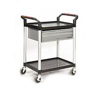 ProPlaz Mobile Shelf Trolley 2 Shelves 150 kg 750 x 460 x 940 mm Black