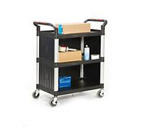 ProPlaz Mobile Shelf Trolley 3 Shelves 150 kg 750 x 460 x 980 mm Black