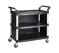 ProPlaz Mobile Shelf Trolley 3 Shelves 150 kg 990 x 515 x 1,010 mm Black