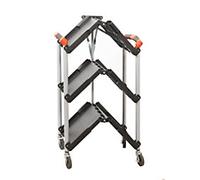 ProPlaz Mobile Shelf Trolley 3 Shelves 75 kg 430 x 670 x 850 mm Black