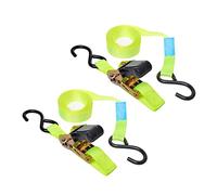 ProPlus 320204 Lashing Strap with Ratchet and 2 Hooks, 5 m, Set of 2, 500 kg