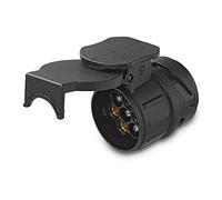 ProPlus 343516 short connector 13 to 7 pole car, vehicle trailer plug, dose coupling, caravan adapter, mini car, tow bar accessories, cable AHK connection, plastic 12 V adapter