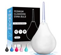 PropoDusche Anal Douche Enema Kit - 224ml Enema Bulb Douches for Men and Women, Enemas at Home for Constipation, Vaginal Douche Ideal for Daily Care & Travel (White)