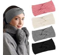 PROPOG Winter Headbands for Women's Hair, Ear Muffs Women Girls Crochet Knitted Headband Comfy Soft Ear Warmers Ear Covering Head Bands Adult Women Winter Gifts