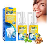 Propolis Oral Instant Treatment Spray, Propolis Oral Health Spray, Propolis Oral Spray, Teeth Total Care Mouthwash, Teeth Whitening Mouthwash, Refreshing Breath, Deep Cleaning of Teeth (2pcs)