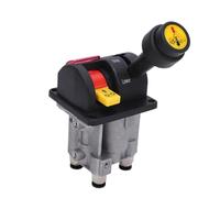 Proportional Control Valves 4 Hole Hand Control Slow Down Function Dump Truck Valve Tipper Hydraulic System with 4 Connectors for Dump Trucks and Mining Trucks