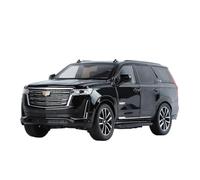 Proportions Replica1:24 Cadillac Escalade SUV Alloy Car Die-casting Metal Model Sound And Light Toys Sound And Light Desktop Collection Decoration Gift Display Simulation Vehicle Playset(Black)