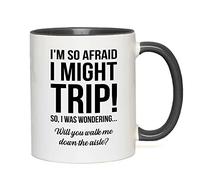 Proposal Coffee 2 Tone Mug Black - Walk Me Down the Aisle - Wedding Relationship Dad Brother Step Uncle Mom Giving Away to Future Husband 11oz