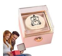 Proposal Ring Box - Rotates 360 Degrees Engagement Box - Reversible Jewelry Accessories Display Earring Storage for Bracelets, Birthday & Wedding