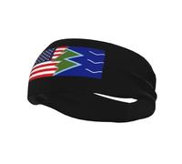 Proposed Flag of Brunswick, Maine, USA and America Headbands Men Women Non Slip Wicking Sports Sweatband for Gym Basketball Yoga Hairbands