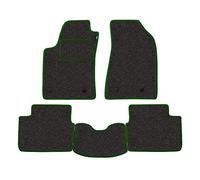 PROPOSTEONLINE Car Mat Set for Ford Orion 1989 to 1994 Automotive Carpet and Door Sill Protectors Grey Edge Green