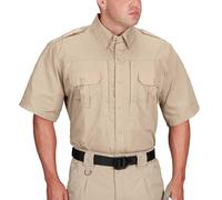 Propper Men's Short Sleeve Regular Tactical Shirt - Khaki, Large