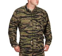 Propper Men's Uniform Ripstop BDU Coat, Asian Tiger Stripe, 60% Polyester, 40% Cotton, Medium