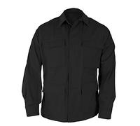 Propper Men's Uniform Ripstop BDU Coat, Black, 60% Cotton, 40% Polyester, L
