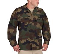 Propper Men's Uniform Ripstop BDU Coat, Woodland, 60% Cotton, 40% Polyester, M Tall