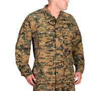 Propper Men's Uniform Ripstop BDU Coat, Woodland Digital, 60% Cotton, 40% Polyester, XS