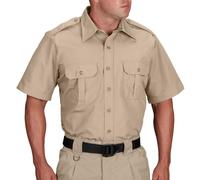 Propper Tactical Dress Shirt - Short Sleeve, Khaki, x Large