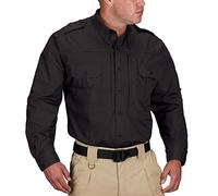 Propper Unisex Poplin Propper Men s Long Sleeve Tactical Shirt, Black, XL UK