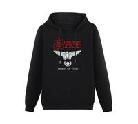 propr Men'S Loose Long Sleeve Black Music Band Hoody Saxon Wheels Of Steel Hoodie Black M