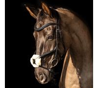 Propresicce Pelle Grackle Leather Bridle by Hy Equestrian - Pony · Black/Silver Hardware