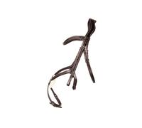Propresicce Pelle Grackle Leather Bridle by Hy Equestrian - Pony · Brown/Silver Hardware