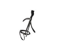 ProPresicce Pelle Raised Flash Leather Bridle by Hy Equestrian - Black/Silver Hardware - Cob