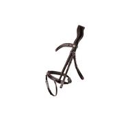 ProPresicce Pelle Raised Flash Leather Bridle by Hy Equestrian - Brown/Silver Hardware - Pony