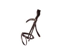 Propresicce Pelle Raised Flash Leather Bridle by Hy Equestrian - Pony · Brown/Silver Hardware