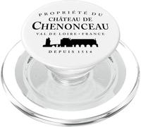 Propriété Du Château de Chenonceau France 1514 Black Print PopSockets PopGrip for MagSafe