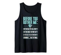 Props Master Before You Bother me Property Master Tank Top