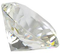 Props4shows 80mm Clear Diamond Cut K9 Crystal Glass Gem