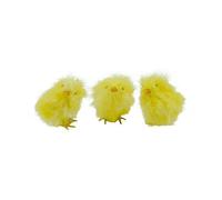Props4shows Large Decorative Yellow Fluffy Chicks - 12cm, Pack of 3